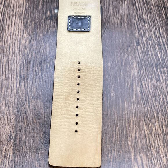 Fossil Watch JR9872 Black Leather Band With Red ombré Dial New Battery - Picture 4 of 12